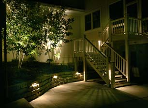 backyard downward lighting